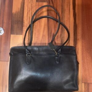 1980s COACH Briefcase Satchel - vintage. Black